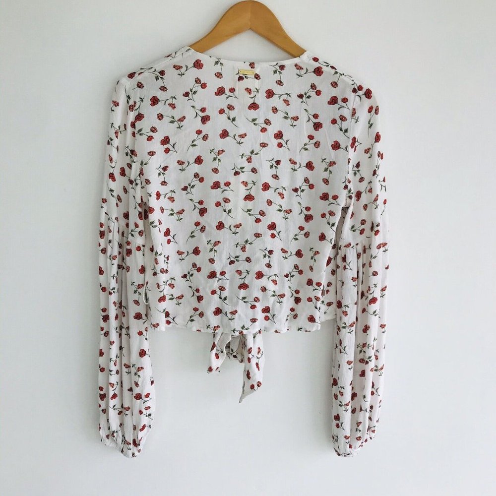 Billabong x Steph Collab NEW Claire Smith Sweet Soul Wrap Top White Size XS - Picture 4 of 11